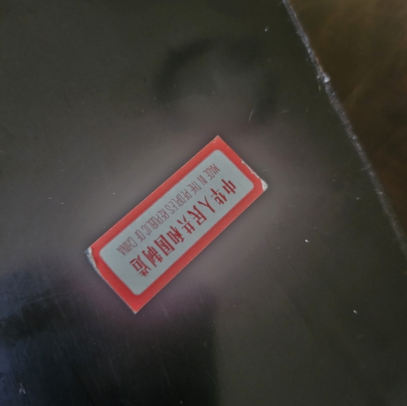 Older Vtg Chinese Lacquer Jewelry Box Hand Painted Carved Mother of Pearl Jade - Picture 11 of 15